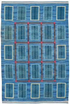 RUG. Flat weave. 202 x 138 cm. Signed JLH MM.