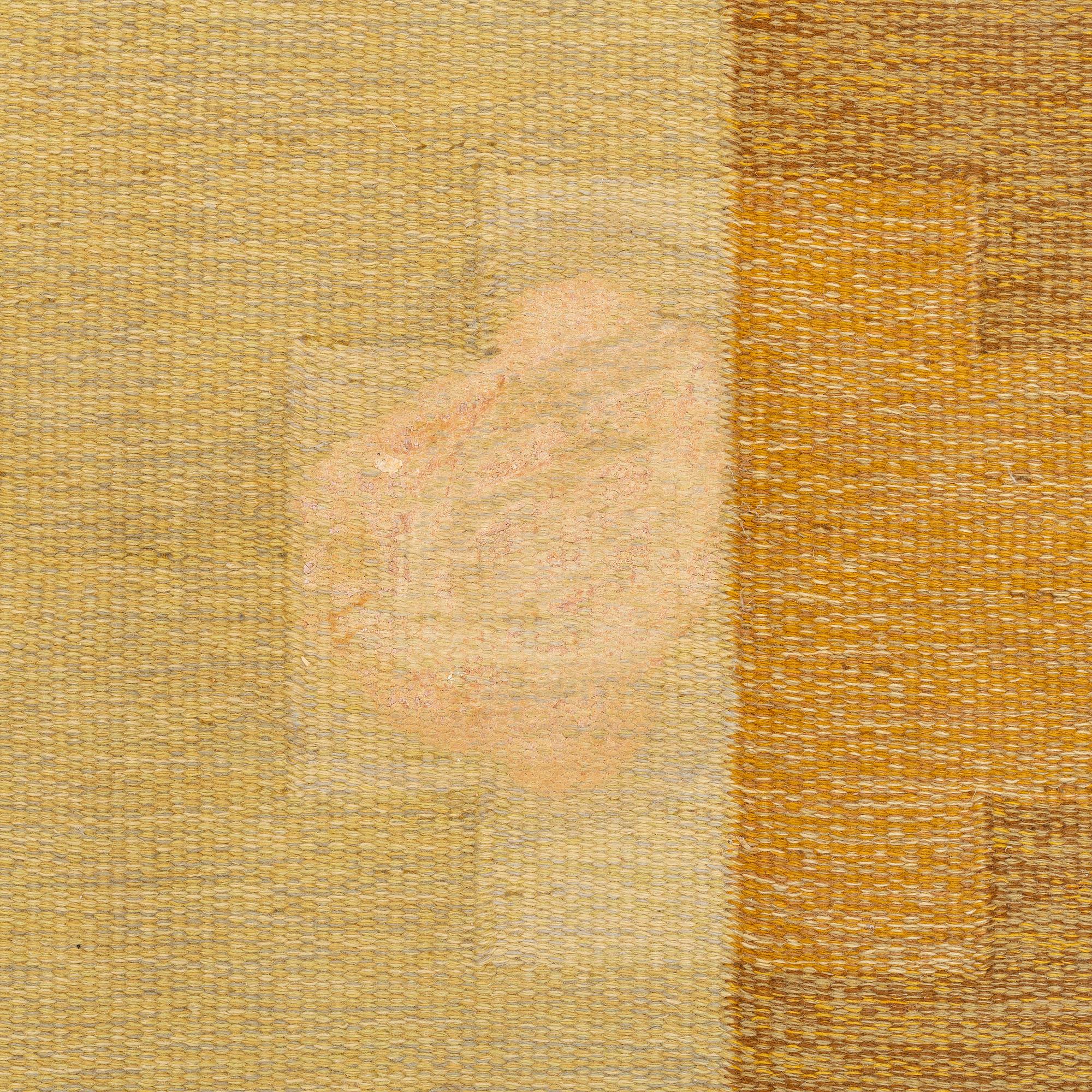Ingegerd Silow, a flat weave rug, signed IS, c. 232 x 168 cm.