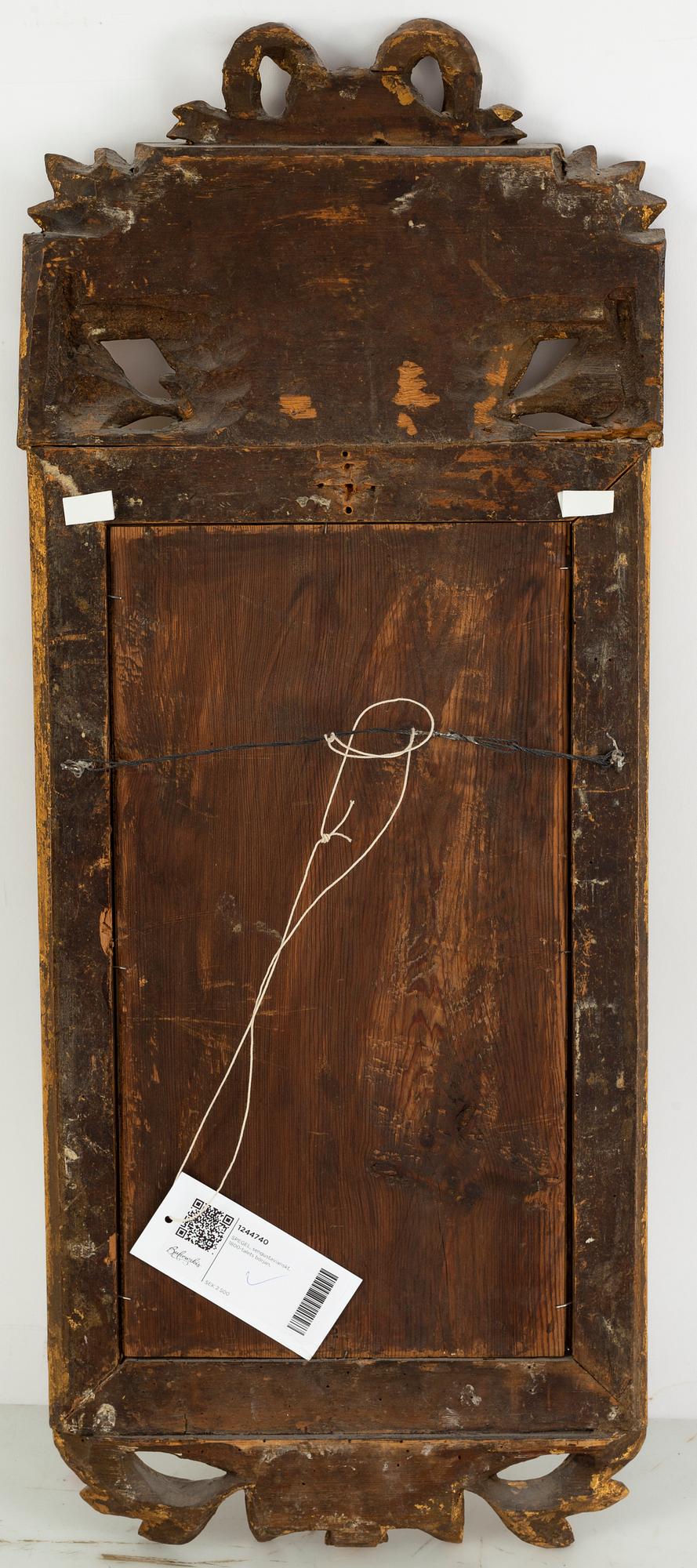 A late Gustavian gilt mirror, early 19th century,