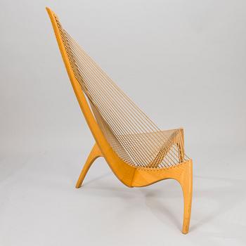 A JØRGEN HØVELSKOV, a 1980's Danish 'Harp Chair' Christensen & Larsen.