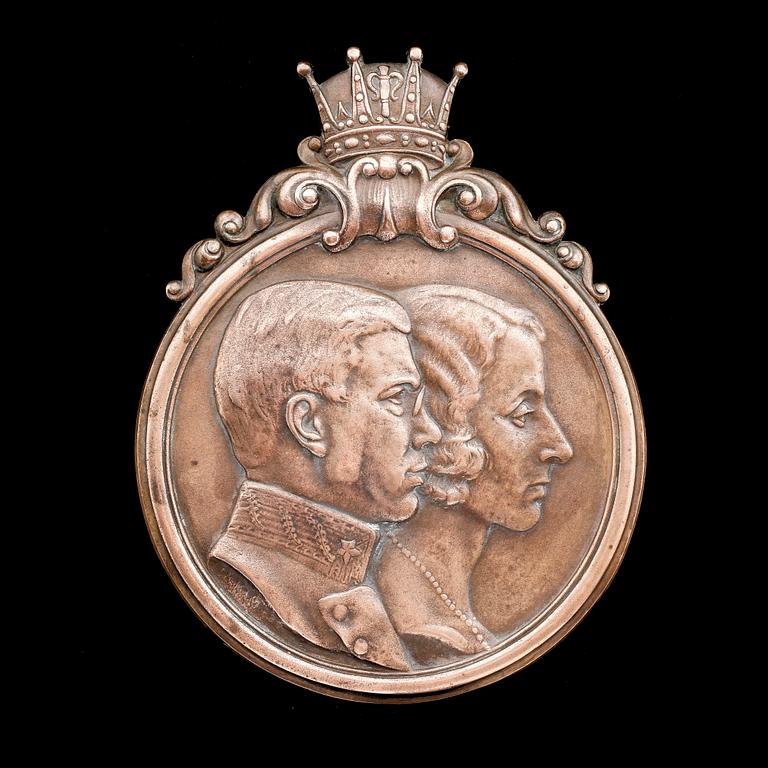 ALFRED OHLSON, plakett, brons, Alfred Ohlson för Herman Bergmans konstgjuteri, 1920/30-tal.