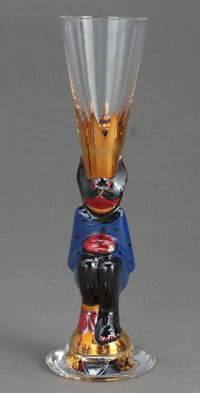 SNAPSGLAS, 6 st, "Nobelservisen", Gunnar Cyrén, Orrefors.