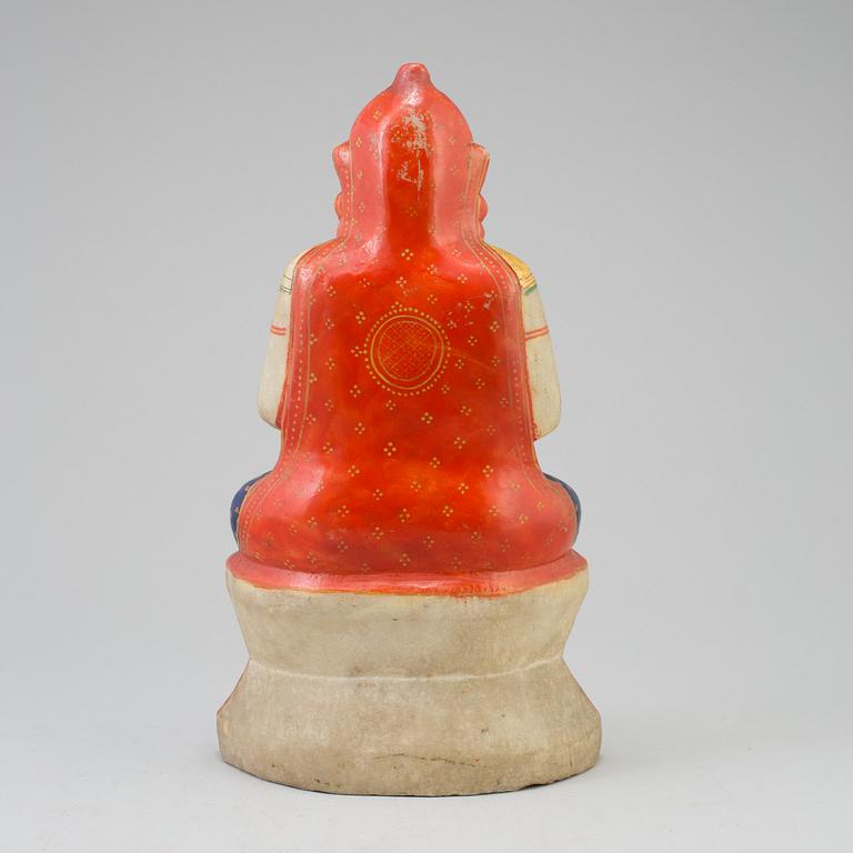 An alabaster sculpture of a deity, India, 20th Century.