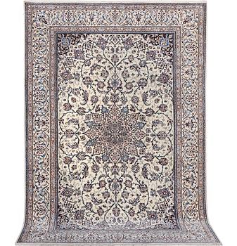 A carpet, Nain, part silk, 6 laa, c. 265 x 173 cm.