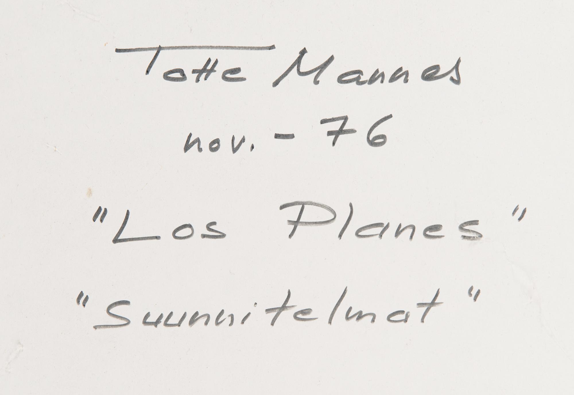 Totte Mannes, oil on board, signed.