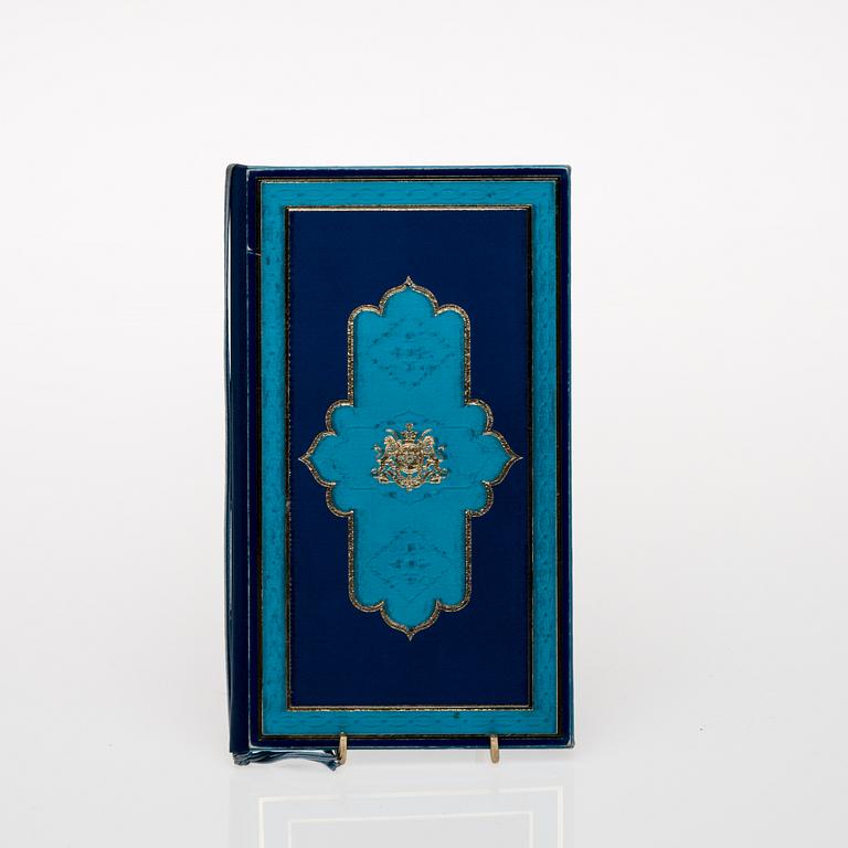 GULDMYNT, Farah Pahlavi (f. Diba). MENY och EP-skiva, Persépolis 14.10.1971. Guldmyntets vikt 4 g.