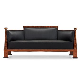 A Swedish Grace sofa with geometrical inlays, Sweden 1920's.