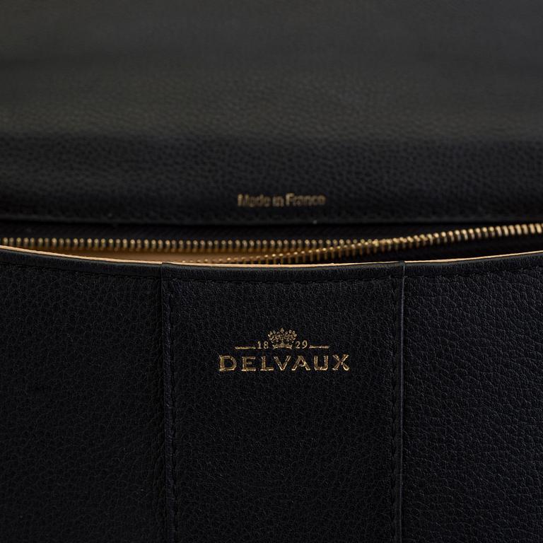 A Delvaux "Brillant" ladies handbag in black colored leather.