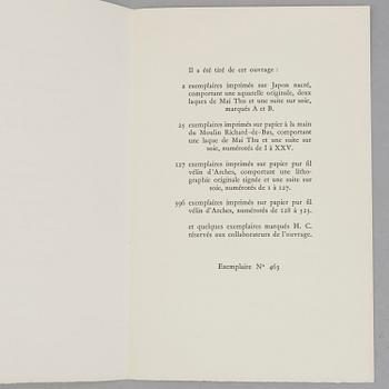 MAI TRUNG THỨ, portfolio with 8 lithographs on silk, signed and stamped by the artist,  published in 1961, 463/523.