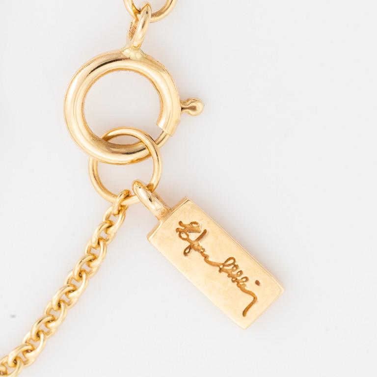 Efva Attling, collier, "Starflower", 18K guld med briljantslipad diamant.