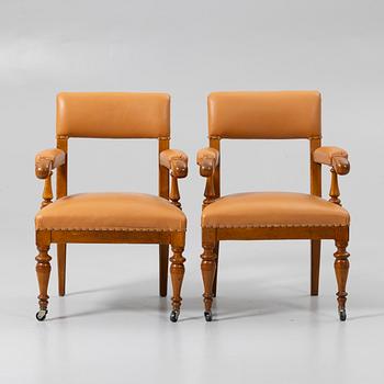 Armchairs, a pair, early 20th century.
