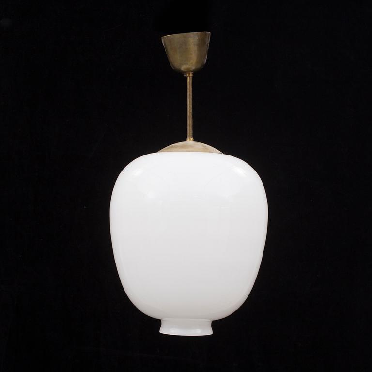 TAKLAMPA, glas, Pukeberg, 1940-tal.
