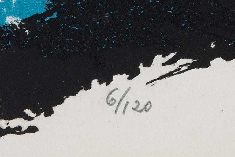 Karel Appel, färglitografi, signerad, daterad 60 och numrerad 6/120.