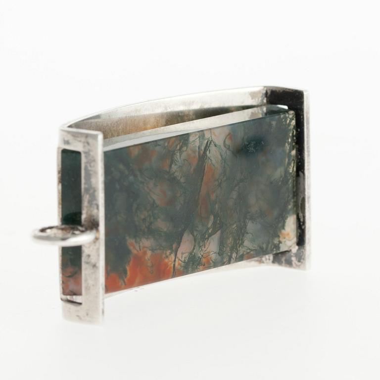 HÄNGE, sterling silver, mossagat, Elis Kauppi, Kupittaan Kulta 1963.
