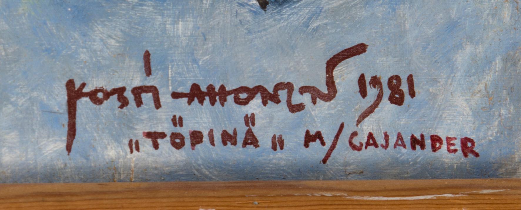 KOSTI AHONEN, oil on board, signed and dated 1981.