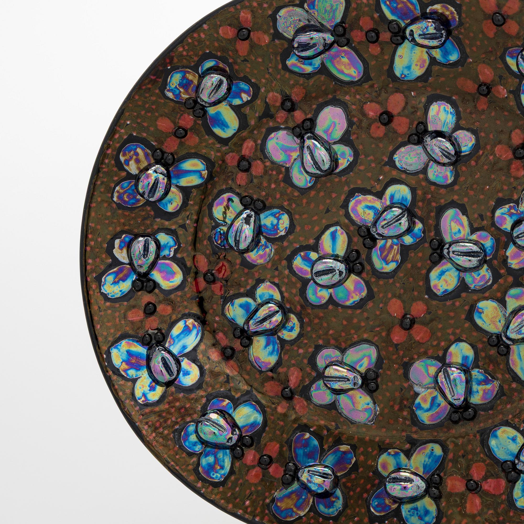 Birger Kaipiainen, a decorative ceramic plate, signed Kaipiainen Arabia.