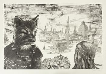 Ernst Billgren, etching, signed 179/225.