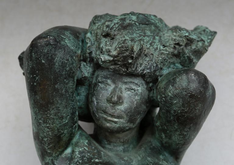 SKULPTUR, brons, Eilif Mikkelsen, Norge.