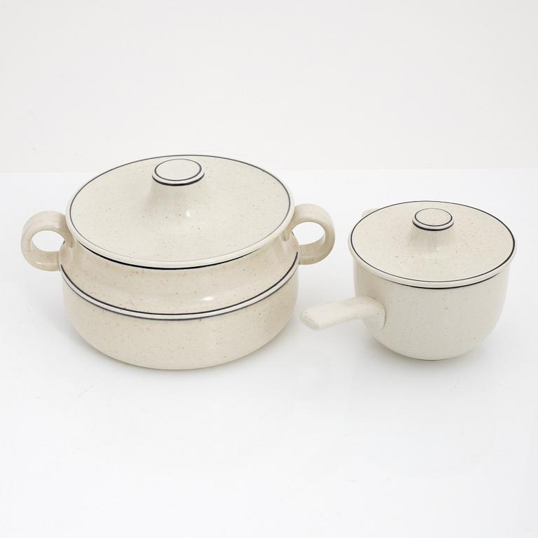 Stig Lindberg, mat- och kaffeservis, 68 delar, stengods, "Birka", Gustavsberg.