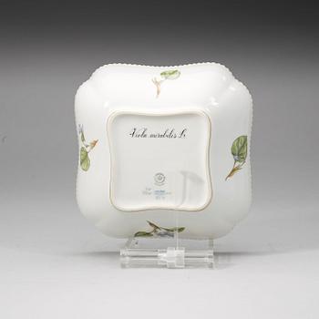 A pillow shaped Royal Copenhagen 'Flora Danica' bowl, Denmark, 20th Century.