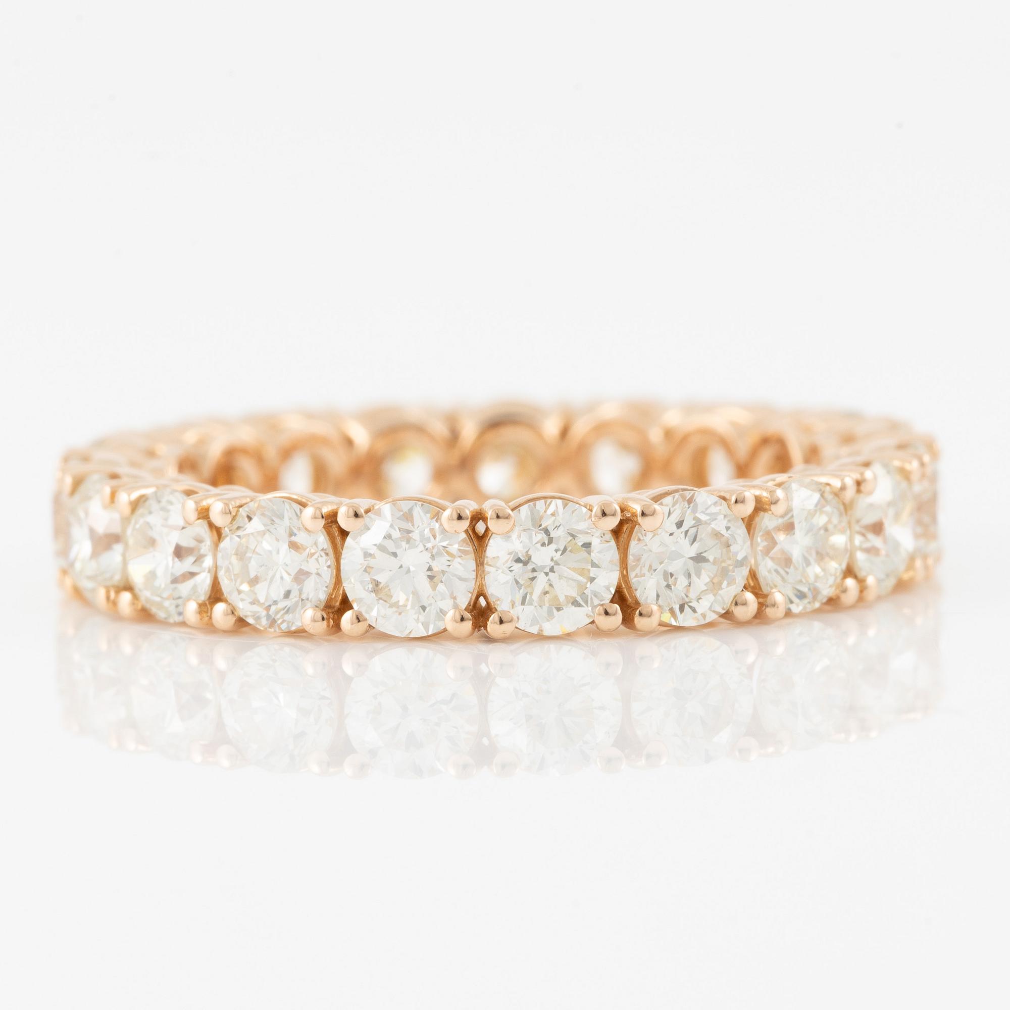 Ring, full eternity with brilliant-cut diamonds.