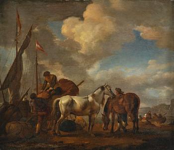 793. Philips Wouwerman, hans krets, Lasten lossas.