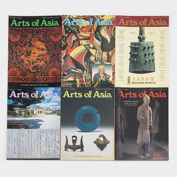 Tidskriften Arts of Asia, 46 magasin. Tidsera 1978-2000.