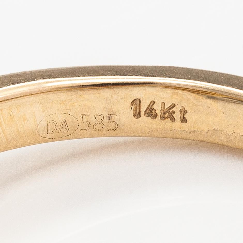 Sormus, 14K kultaa, timantteja n. 1.54 ct yht.