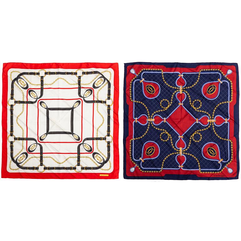 2 Cartier scarves.