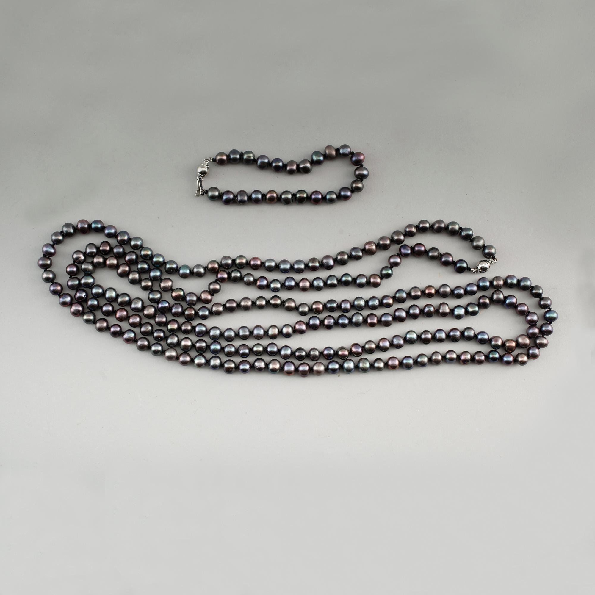 ARMBAND OCH COLLIER, tahitipärlor.