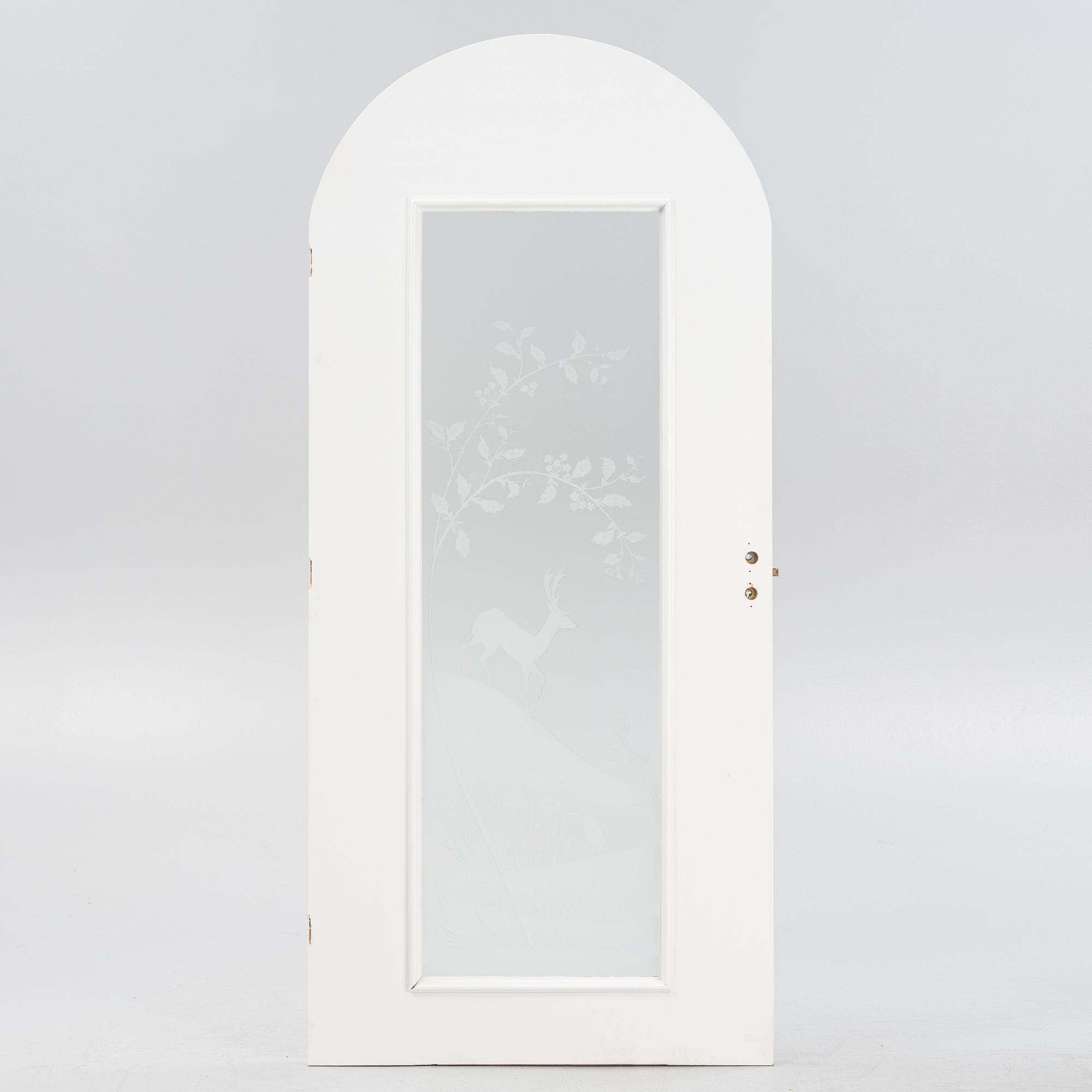 Glössner & Co, a signed glass door.