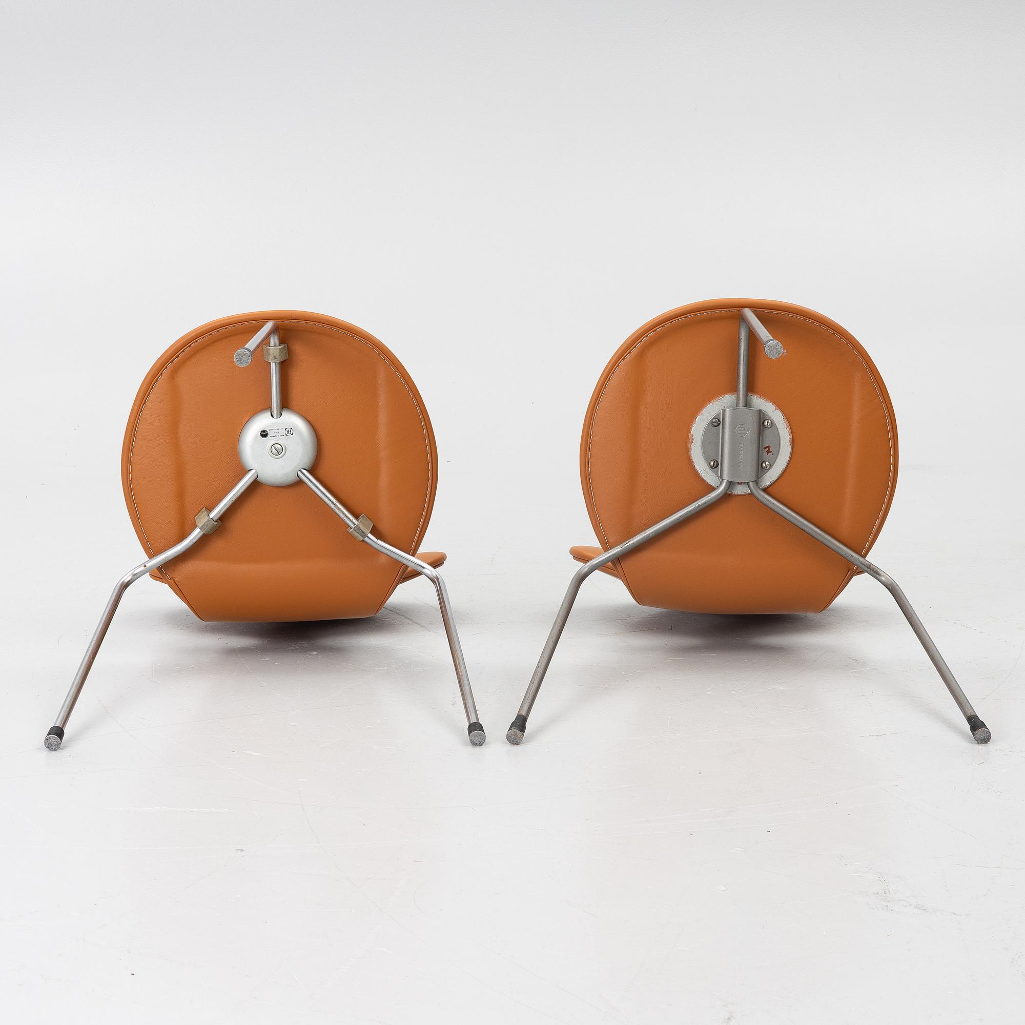 Arne Jacobsen, Chairs, 6, “Ant”, Fritz Hansen, 1950s/60s.