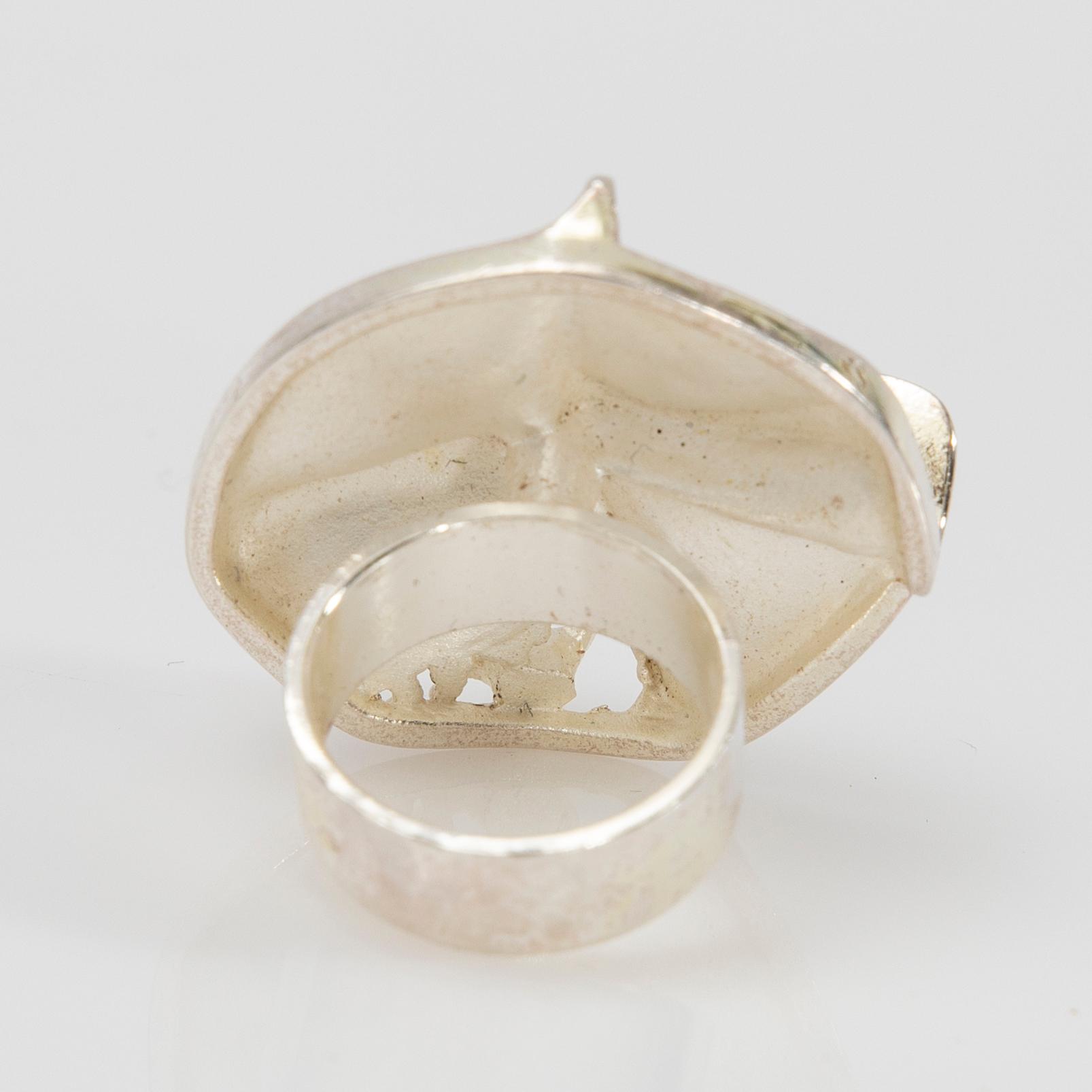 Björn Weckström, ring, "Jaaras dream", silver, Lapponia, 1970s.