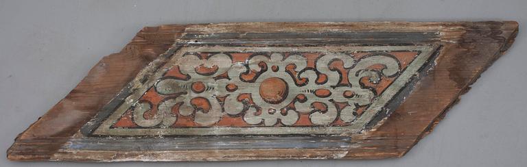 TAKPANEL, trä, Sverige 1600-tal.