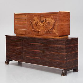 Erik Chambert, a cabinet/sideboard, Chamberts Möbelfabrik, Sweden 1930-40s.