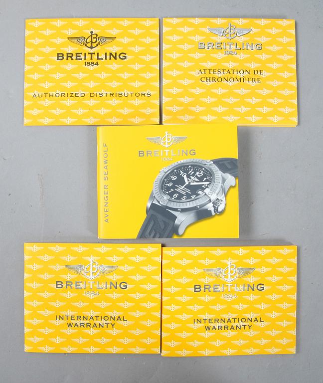 HERRARMBANDSUR, Breitling Avenger Seawolf Chronometer, i originalask.