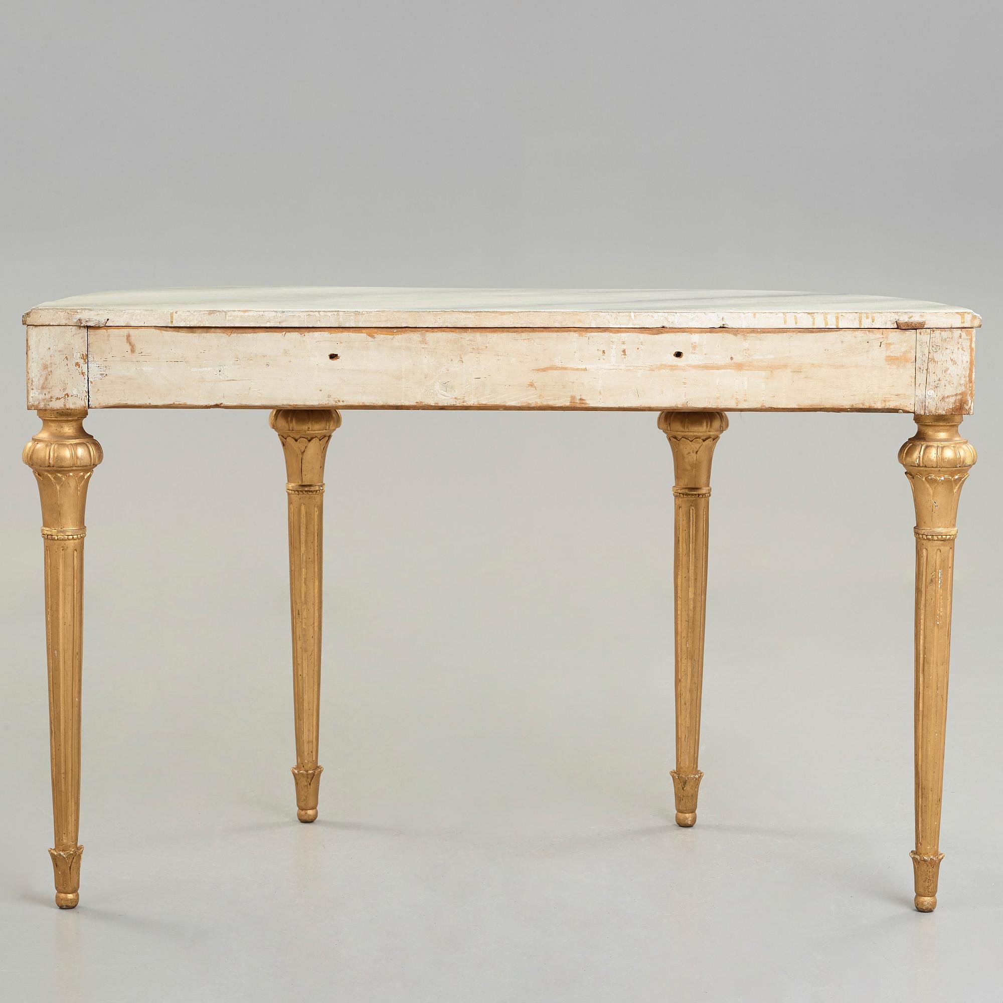 A late Gustavian console table from the first half of the 19th century.