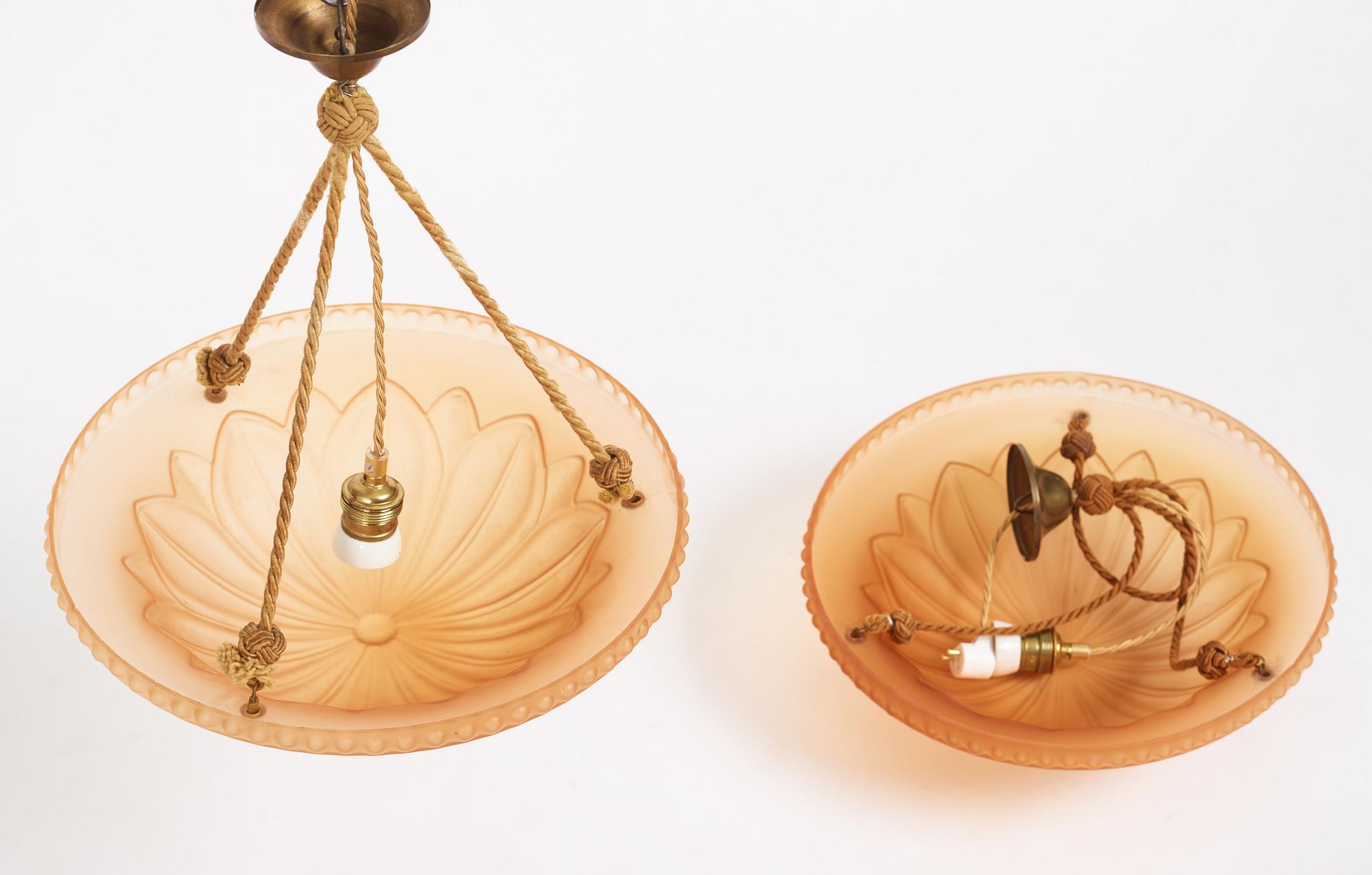 Harald Notini, ceiling lamps 2 pcs., model "10074", Arvid Böhlmarks Lampfabrik, 1930s.