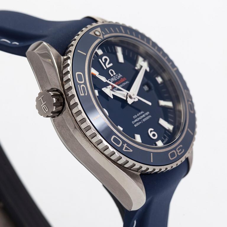 Omega, Seamaster, Professional, Planet Ocean 600M, Chronometer, rannekello, 37,5 mm.