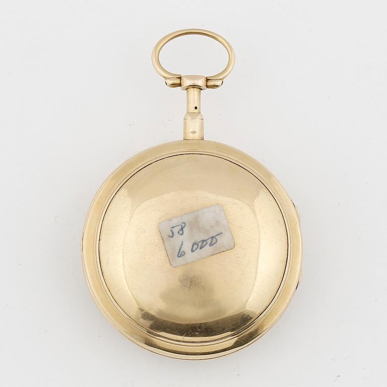 HERRFICKUR, guld 18K, Augustin Bourdillon, verksam 1761-99 i Stockholm, verket numrerat 1320. Vikt ca 137 gram.