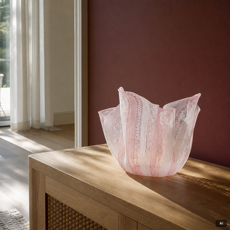 Paolo Venini & Fulvio Bianconi, a 'Fazzoletto' vase, Murano, Italien.