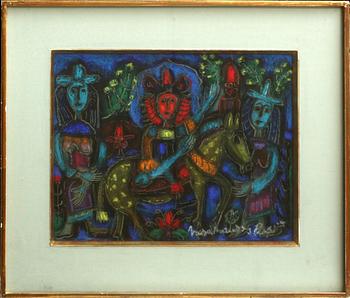LOUIS MARCHAND DES RAUX, pastell, sign.