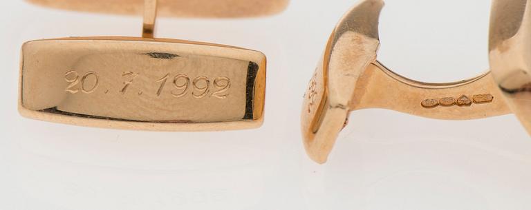 MANSCHETTKNAPPAR, 14K guld. Kultakeskus 1992.