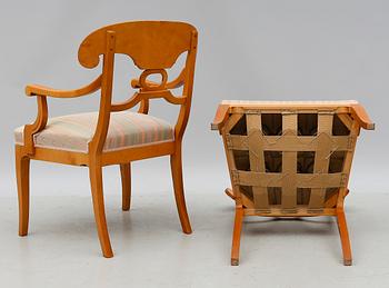 KARMSTOLAR, 2 st, Karl-Johanstil, 1900-talets andra hälft.