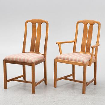 Carl Malmsten, matgrupp, 9 delar, "Ambassadör", Åfors Möbelfabrik.