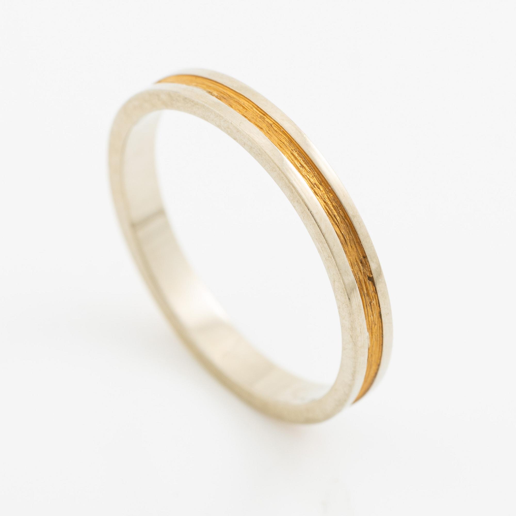 Lapponia, ring 18K gold and white gold, Finland 1978.