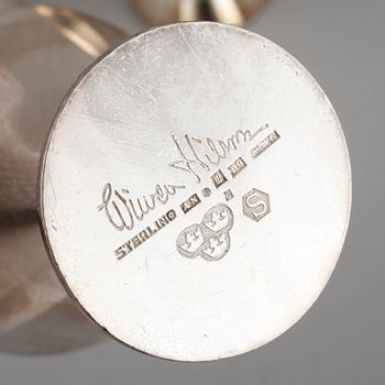 WIWEN NILSSON, Lund, 1954, coctailbägare, 4 st, silver 925/1000, vikt 319 gram.