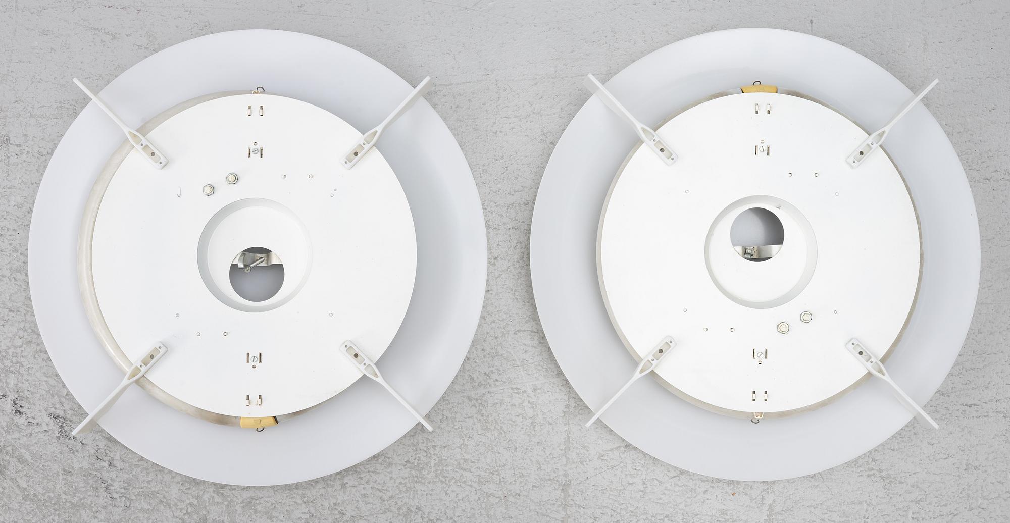 Uno & Östen Kristiansson, taklampor / plafonder, ett par, "Plafo", Luxus, modellen formgiven 1960.