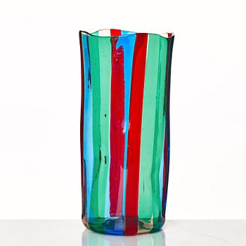 Fulvio Bianconi, an "a Spicchi" vase, Venini, Murano, Italy 1950's.