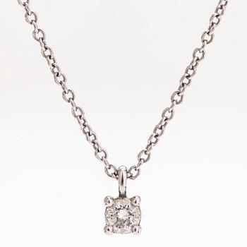 Tiffany & Co, a platinum necklace with brilliant-cut diamond approx. 0.11 ct.